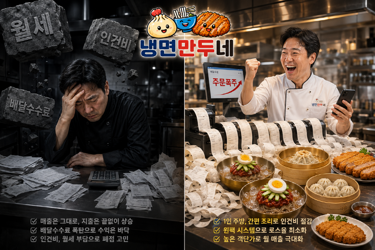 냉면 만두네