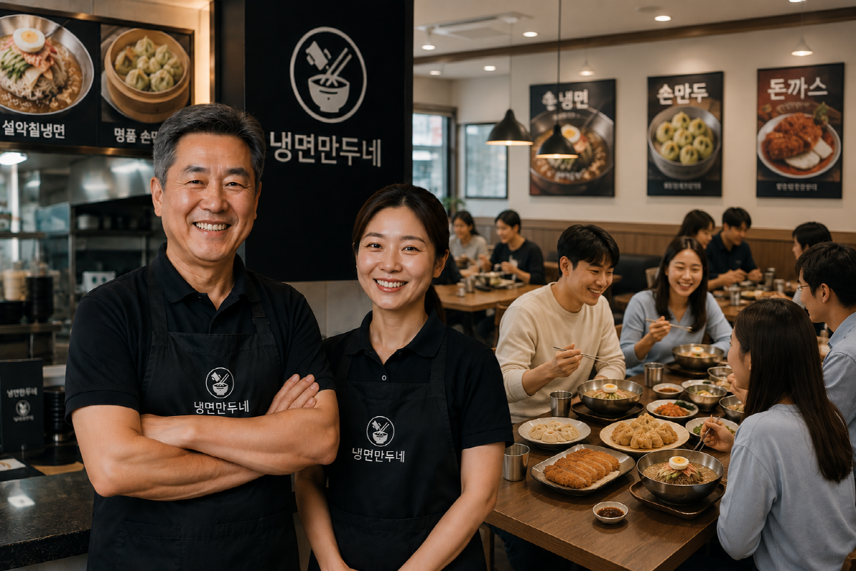 냉면 만두네